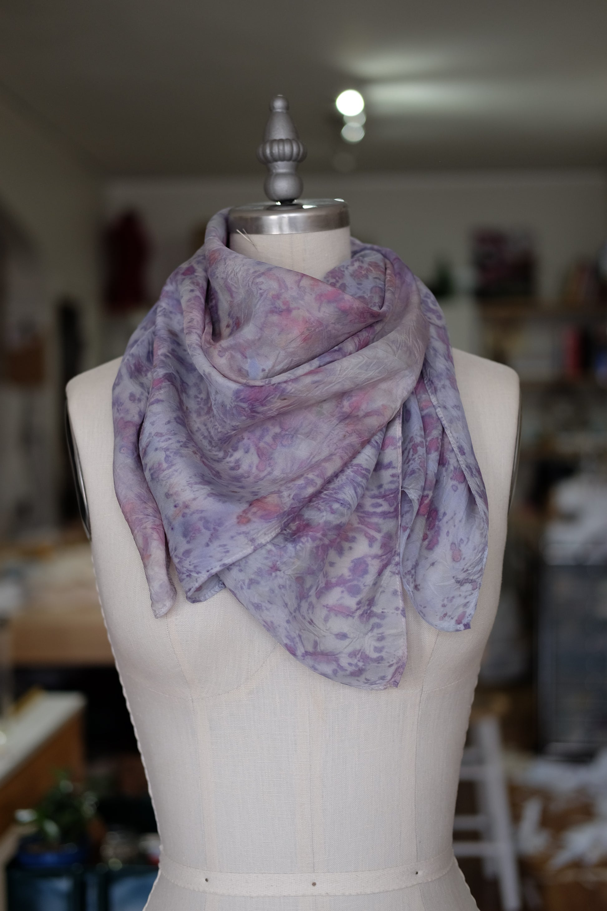Violet Multi Silk Scarf - Bavlnka Brand