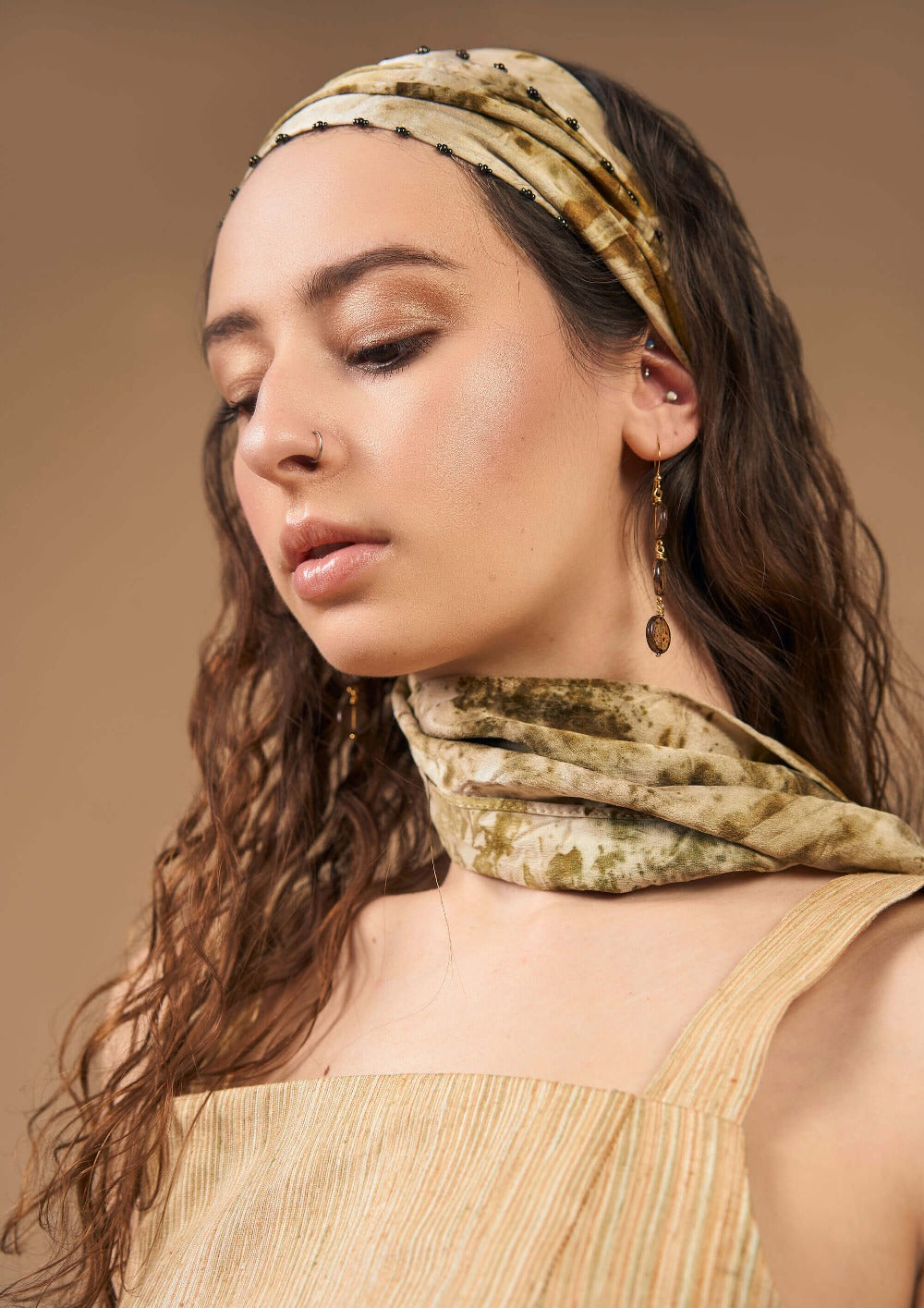 Cassia Embellished Silk Scarf - Bavlnka Brand