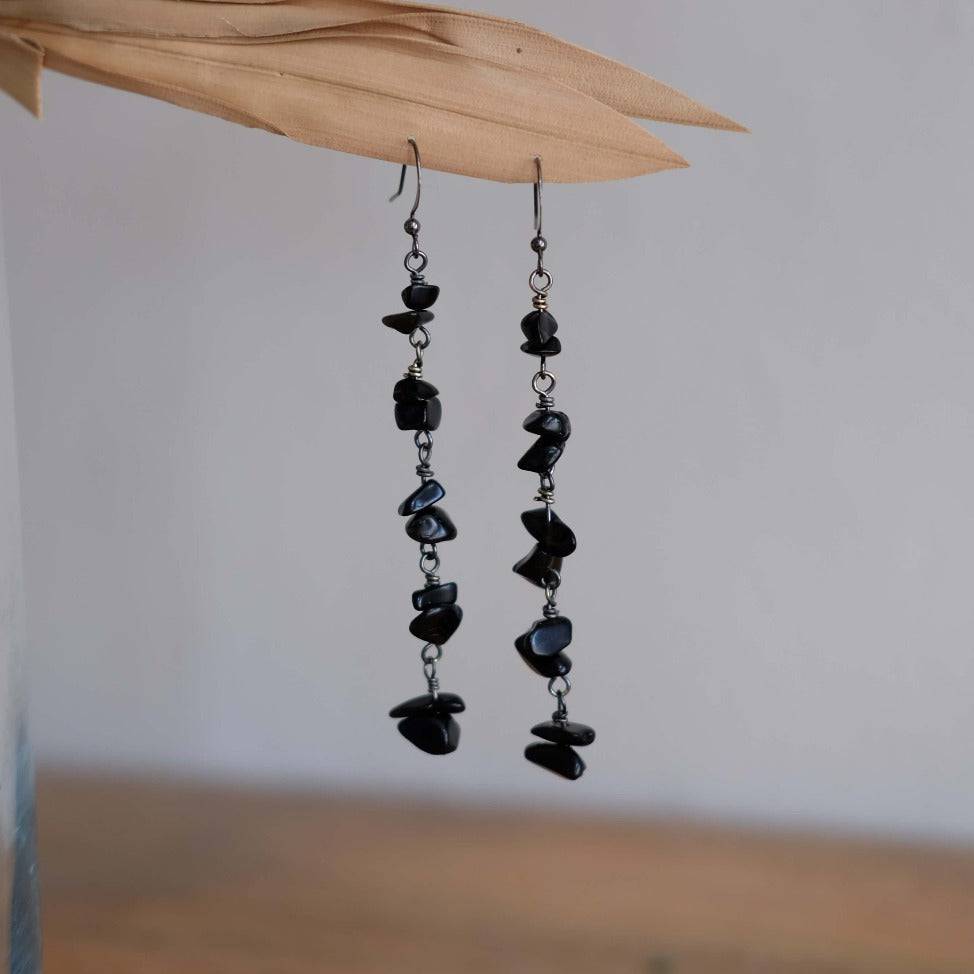 Obsidian Earrings - Bavlnka Brand